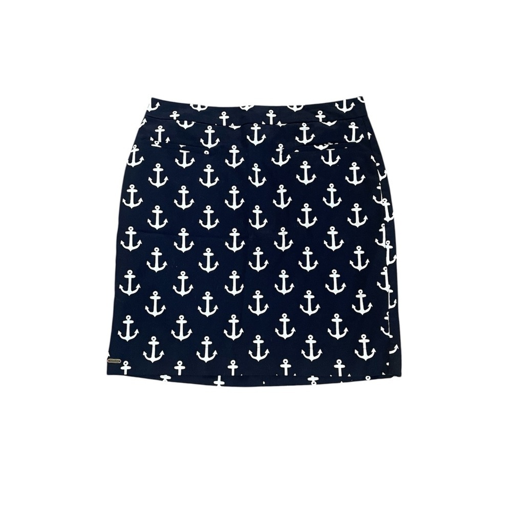 Hatley Skirt Anchor Print Nautical Pencil Cotton Size 6 Preppy Classic
